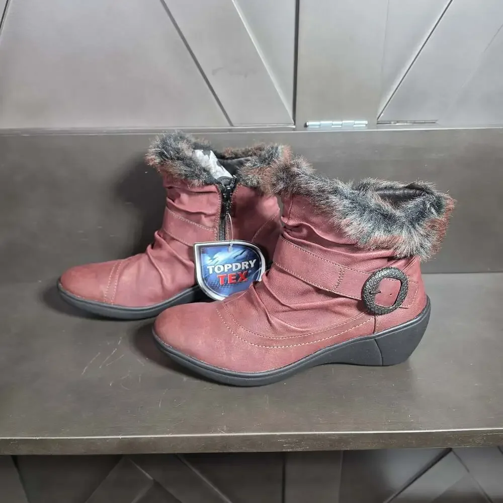 Romika Savona TopDry Waterproof Leather Boots faux Fur Eu 37   Womens US 6-6.5